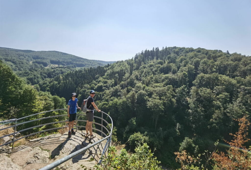 Die Teufelskanzel oberhalb vom Trusetaler Wasserfall